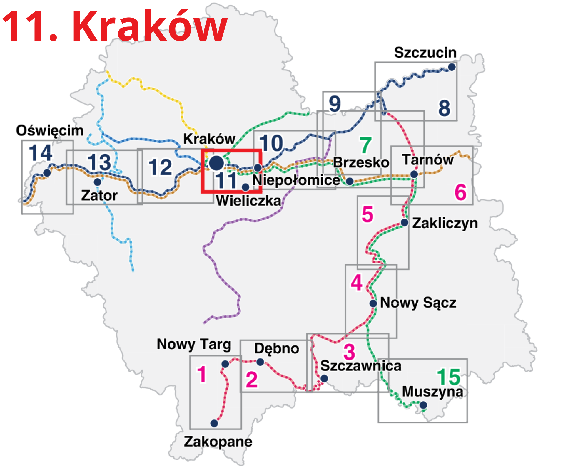 Mapa Małopolski